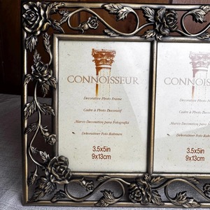 Rectangular Double Horizontal Tabletop Handmade Metal Decorative <b>Frame</b> Connoisseur Brass Photo <b>Frame</b> 3.5x5in - Product Image 5