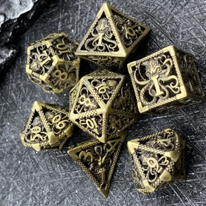 Maxmax vente en gros crânes creux dnd dés d & d donjons et dragons jeux rpg dnd prêt à expédier dés en métal creux - Product Image 4