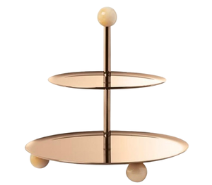 New Two Tier Silver Cake <b>Stand</b> Handle Elegant Metal Eco-Friendly Non-Toxic Dessert Display Tray Parties Weddings Home Decor Food - Product Image 3