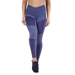 Leggings de Moda con Paneles Acanalados de Cintura Alta para Mujer, Pantalones Deportivos Elásticos de Compresión para Gimnasio y Yoga - Product Image 3