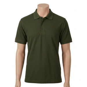 Men's <b>Purple</b> Short Sleeve Cotton Pique for <b>Shirt</b> Casual Solid Color Regular Fit Knitted Design Anti-Wrinkle Front Logo - Product Image 2