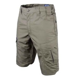 Shorts cargo tactiques pour hommes, fermeture éclair, taille mi-haute, multi-poches, séchage rapide, respirant, toile polyester, randonnée en plein air - Product Image 1