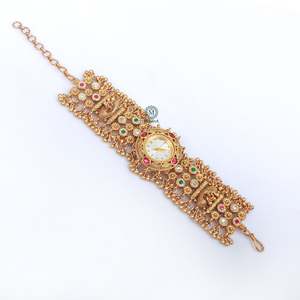 Kashvi Antique Designer Brass Watch Bracelet - Product Image 4