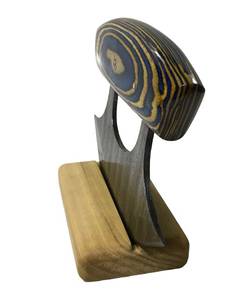 Couteau Ulu artisanal à lame en carbone avec manche en corne de cerf – Couteau de chef premium à lame oscillante pour l'extérieur - Product Image 5