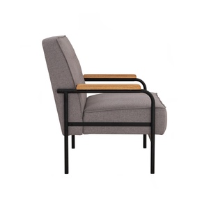 Canapé deux places moderne de haute qualité en tissu, rembourré, avec structure métallique pour hall d'hôtel ou salon - Product Image 3