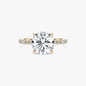 Anillo de Diamante Cultivado en Laboratorio de Corte Brillante Redondo de 2.5 Quilates, Oro de 14K, Joyería Fina - Product Image 3