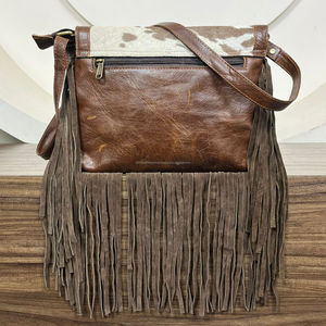 กระเป๋าสะพายพาดลำตัวหนังวัวสำหรับผู้หญิงกระเป๋าถือหนังแท้ดีไซน์ทันสมัยใหม่ล่าสุดสำหรับ2024 - Product Image 6