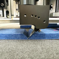 Machine de découpe CNC à double tête pour panneaux acoustiques, équipement pneumatique à lame de coupe profonde pour feutre insonorisant et ignifuge en PET