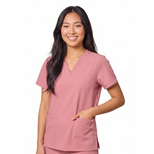 Blouses chirurgicales à col en V, manches courtes, chemises médicales, blouses d'infirmière, couleur unie / Chemise médicale d'hôpital pour femme - Product Image 6