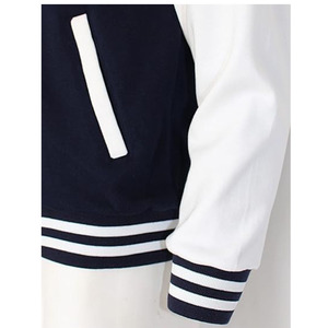 Custom logo Embroidered Canvas <b>Thin</b> Varsity <b>Jacket</b> for Men Street Spring Autumn University Unisex Outdoor Pu Sleeve Front - Product Image 3