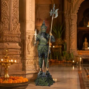 รูปปั้นทหารโรมันทองสัมฤทธิ์ขนาดเท่าคนจริง งานแฮนด์เมด SHUBHAM ของตกแต่งบ้านสไตล์โบราณ วินเทจ ชุบทอง - Product Image 3