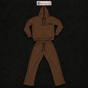 Ensemble de survêtement marron avec logo Money Bag pour homme – Sweat à capuche premium et pantalon de jogging – Tenue décontractée streetwear et sportswear athlétique – Coupe douce - Product Image 5