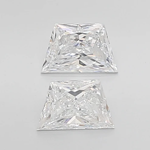 Par de Diamantes Cultivados en Laboratorio con Corte Trapezoide de 1.00 CTW (0.50 Ct Cada Uno) |   Diamante LGD Suelto de Color E-F VVS para Piedras Laterales - Product Image 3