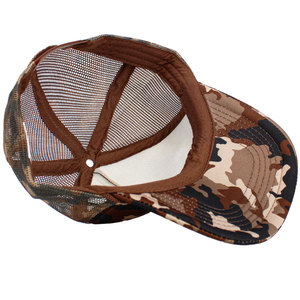 Unisex Camouflage Mesh Trucker Cap 6-Panel Adjustable Snapback <b>Hat</b> Breathable Casual Outdoor Spring <b>Summer</b> Style - Product Image 4