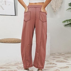 Women Comfortable Jogger Cargo Pants Wide Leg Sweatpants High Waist <b>Drawstring</b> Casual Streetwear - Product Image 5
