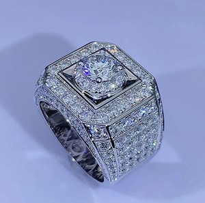 1Carat Moissanite Prong Setting 925 Sterling Silver White Gold Plated Classic Luxury Engagement Promise <b>Ring</b> <b>Dainty</b> Elegant Fine - Product Image 3