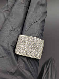 แหวน Iced Out เงินแท้ 925 ชุบโรเดียม ประดับเพชร VVS มอยส์ซาไนต์ ดีไซน์เงางามแบบ Drip Style สำหรับผู้ชายและผู้หญิง - Product Image 6