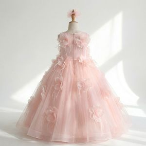 Long Princess Formal Party <b>Ankle</b>-Length Ball Gown Dress Layered Tulle 3D Flowers Eco-Friendly Features For Girls Factory Price - Product Image 3