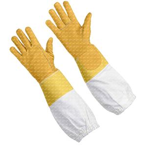 Guantes de apicultura de cuero de algodón 100%, mono antialérgico, transpirable, traje de protección de seguridad para exteriores, garantía de etiqueta privada - Product Image 1