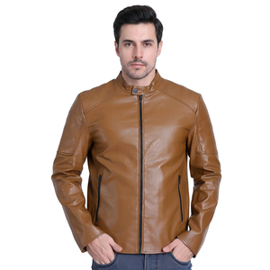 Chaqueta de cuero elegante para hombre, más vendida, con decoración de piel, logotipo personalizado, diferentes colores - Chaqueta para hombre al mejor precio - Product Image 6