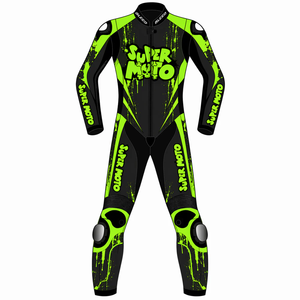 Traje de Motociclismo Super MotoCP GSXR de Cuero Vacuno/Canguro, Mono de Carreras, Traje de Motociclista de Una Pieza con Protección OEM CE - Product Image 1