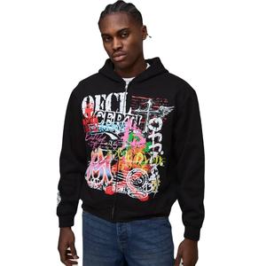 Sudadera con Capucha de Forro Polar para Hombre, Corte Regular, 100% Algodón, Estilo Urbano, Tinte Liso, Invierno - Product Image 1