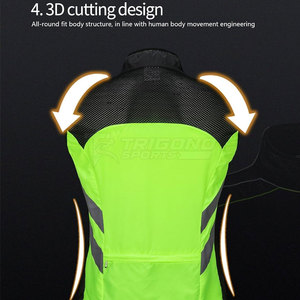 Chaleco de Ciclismo de Nailon/Poliéster, Ropa Deportiva, Servicio OEM, Fabricante, Chaleco de Ciclismo en Venta - Product Image 5