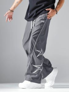 Pantalon de survêtement baggy pour homme, nouvelle conception, qualité supérieure, coupe décontractée, jambe large évasée, style streetwear, collection 2026, pantalon premium pour adulte - Product Image 3