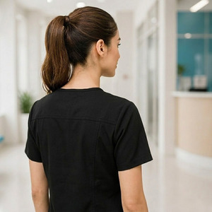 Conjunto de Uniformes Médicos de Bambú Unisex con Cuello en V, Transpirables, Ecológicos, de Poliéster y Spandex para Enfermeros y Doctores - Product Image 6