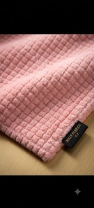 SMALL BOX FUR JOLLY FABRICS Plush Fabric F-7 Pink <b>Knitted</b> Brushed Sueded Medium Weight Infant Baby <b>Blanket</b> <b>Throw</b> Home Textile - Product Image 6