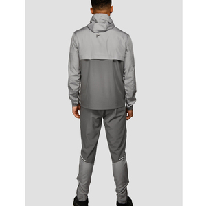 Chaqueta Deportiva Cortavientos con Capucha Unisex OEM, con Cierre de Cremallera, Color Gris Sólido, para Otoño, Corte Regular, Material de Poliéster - Product Image 2