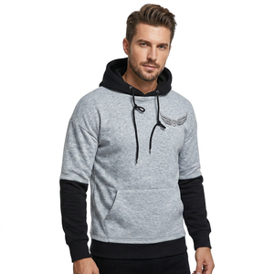 Sudadera con Capucha para Hombre, Corte Ajustado, Color Sólido, Tejido de Algodón, Estilo Casual para Otoño, con Bolsillos, Transpirable - Product Image 3
