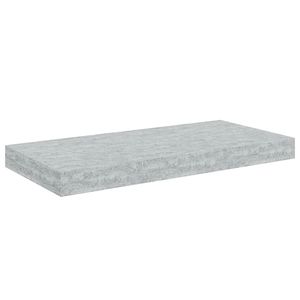 Ensemble de 4 étagères murales et de présentoirs en MDF gris béton nid d'abeille et métal - Product Image 6