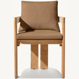 เก้าอี้เดี่ยวทำจากไม้สัก พร้อมโฟมนุ่มและทนทานสำหรับการใช้งานกลางแจ้งที่ยาวนาน - Product Image 1