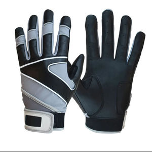 Gants de frappe en cuir noir, ambidextres, rembourrés, fermeture auto-agrippante, unisexes, pour entraînement adulte - Product Image 1