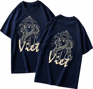 T-shirt pour homme en coton 300 GSM, impression personnalisée, col roulé uni, manches courtes, coupe classique, respirant, jersey écologique - Product Image 1
