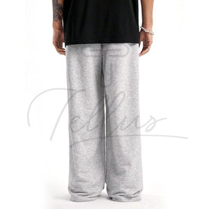Pantalones de hombre de lona ligeros de doble cintura, holgados, formales, de corte suelto, acampanados, estilo urbano, impermeables, hechos en Pakistán, ¡los más vendidos! - Product Image 2