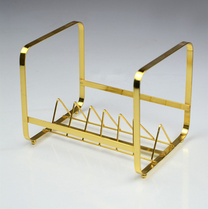 Support de rangement décoratif en laiton pour assiettes, étagère de rangement de cuisine, support en laiton sur mesure avec logo - Product Image 1
