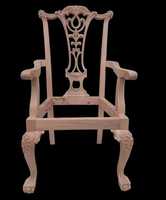 Fauteuil d'appoint rétro français en bois massif, fauteuil capitonné avec cadre en bois fait main, pour salon ou chambre à coucher