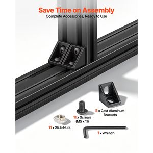 Paquete de 5 Perfiles de Extrusión de Aluminio 2040 de 78.74 Pulgadas (2000 mm) con Ranura en V, Estándar Europeo, Riel Lineal Anodizado para Aplicaciones LED - Product Image 4
