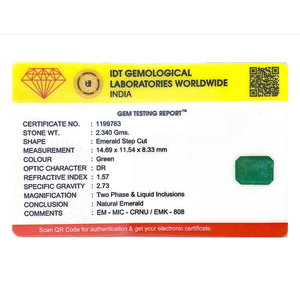 Natural Zambian Emerald 11.7 Carat Loose Gemstone Emerald Cut for Fine Jewelry - Product Image 4