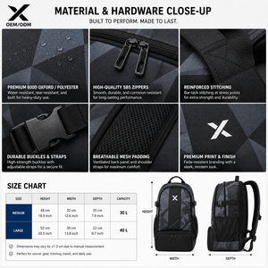 Sac à dos de sport personnalisé pour football avec compartiment pour ballon, poche pour chaussures, en Oxford 600D, pour entraînement, gym, voyage, OEM ODM - Product Image 6