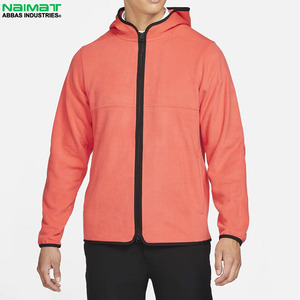 Sweat-shirt chaud pour homme à capuche zippé intégral, coupe classique, avec ourlets côtelés larges, en mélange de coton épais et rembourré, idéal pour l'extérieur - Product Image 1