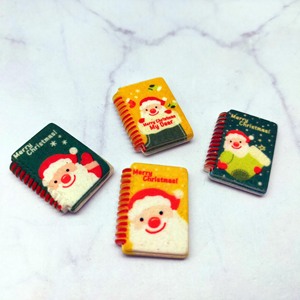Christmas <b>Mini</b> <b>Notebook</b> Resin Dollhouse Decoration Figurine Santa Diary DIY Accessory for Age 14+ - Product Image 1