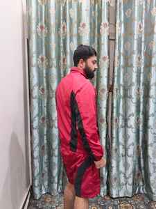 Chándal Personalizado de Spandex/Algodón Grueso, Ecológico, Transpirable, para Hombre, Chaqueta y Pantalones Impermeables con Diseño de Parches - Product Image 6