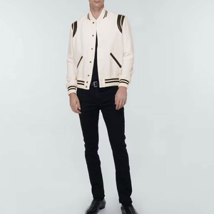 Nouvelle veste de baseball sur mesure de qualité supérieure pour adultes et jeunes, avec logo sur le devant, veste d'hiver en laine/coton à capuche pour hommes - Product Image 4