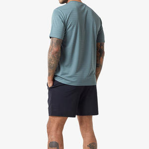 Nouveauté été : Ensemble short homme, t-shirt à manches courtes + short, ensemble de survêtement uni pour homme, respirant, vêtements de marque pour homme, ensemble 2 pièces - Product Image 2