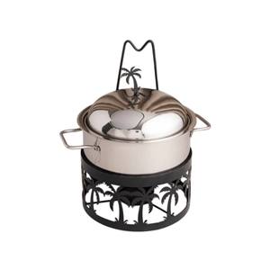 Awesome Metal Round Chafing <b>Dish</b> Enamel Print Food Warmer Buffet Chaffing <b>Dish</b> With Lid & <b>Stand</b> For Wedding Hotels Supplies - Product Image 3