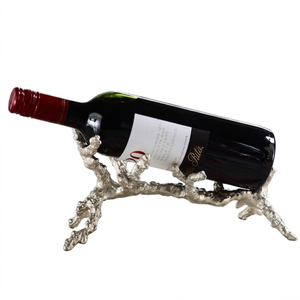 Wholesale Luxury Gold Metal <b>Twig</b> Wine Bottle Holder <b>Decorative</b> Single Bottle Tabletop Rack <b>For</b> Home & Hotel Barware Centerpiece - Product Image 3