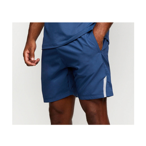 Summer Breathable Cargo Shorts for Men Custom Logo Solid Color <b>Mesh</b> Sports Shorts with Pockets High Waist Drawstring Closure - Product Image 1